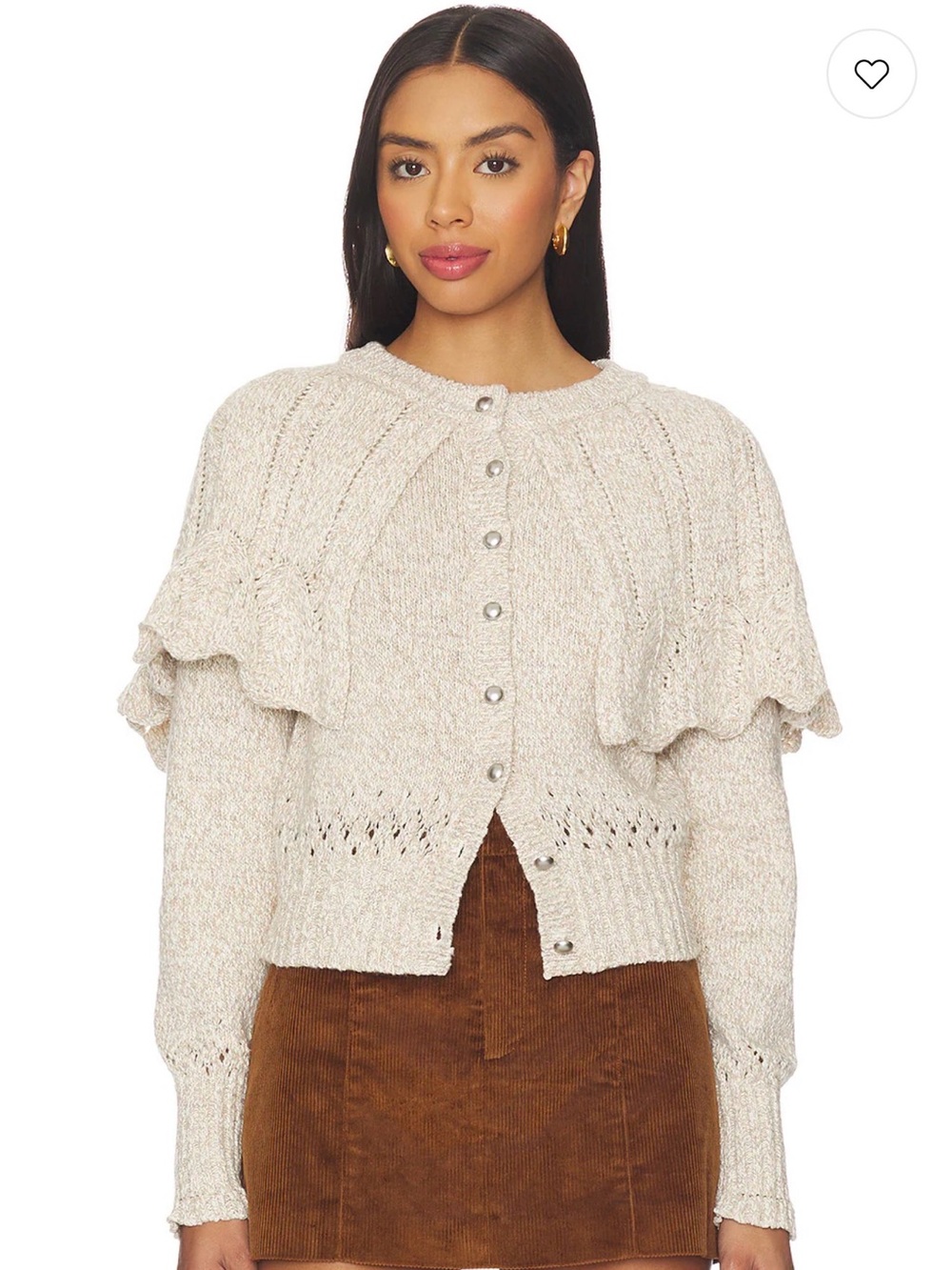 Free People Bali Cape May Sweater in Natural Combo, M